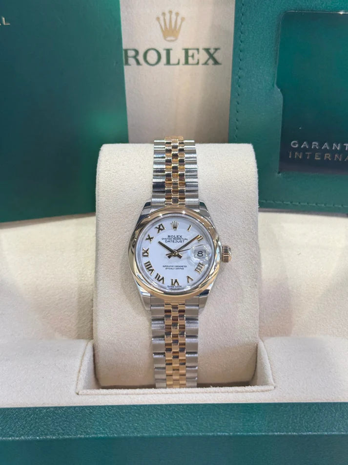 Rolex Lady-Datejust 28mm 279163 White Roman Dial Oyster Bracelet - Image 9