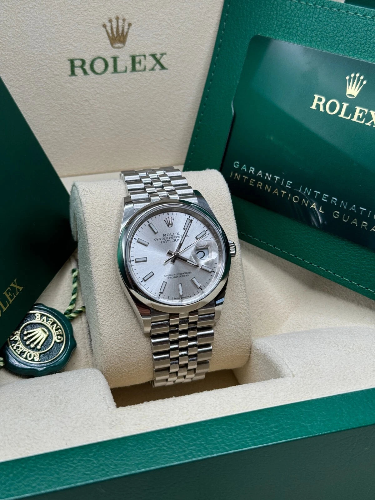 Rolex Datejust 36mm 126200 Oyster Perpetual Silver Dial Jubilee Stainless Steel - Image 11