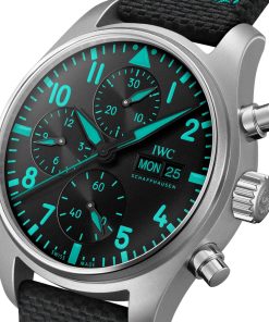 Alternative view of IWC Pilot Chronograph Mercedes - AMG Petronas Formula One Team 41mm Mens Watch Black IW388108
