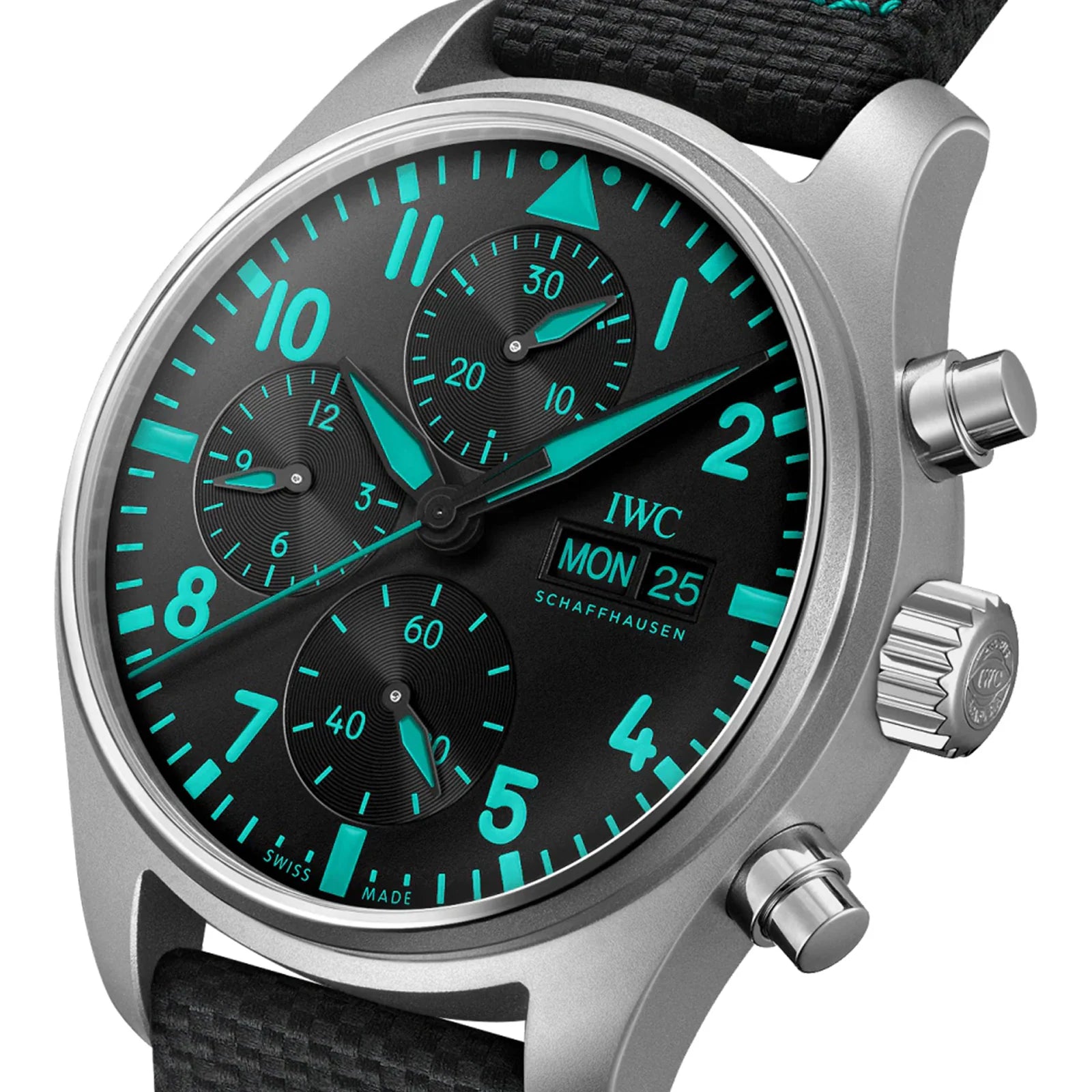 IWC Pilot Chronograph Mercedes - AMG Petronas Formula One Team 41mm Mens Watch Black IW388108 - Image 2