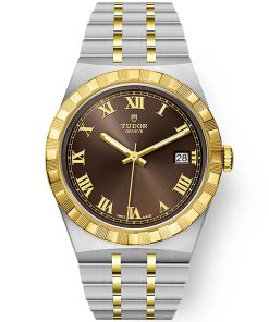 TUDOR Royal 38mm Two-Tone Brown Roman Dial Automatic Bracelet Watch M28503-0007