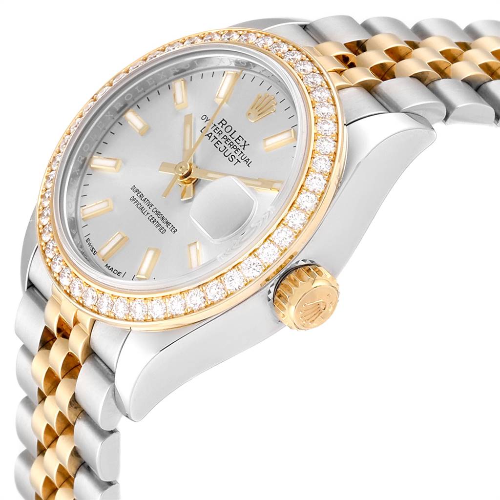 Rolex Lady-Datejust 28mm 279383RBR Silver Dial Yellow Rolesor Oyster Bracelet - Image 7