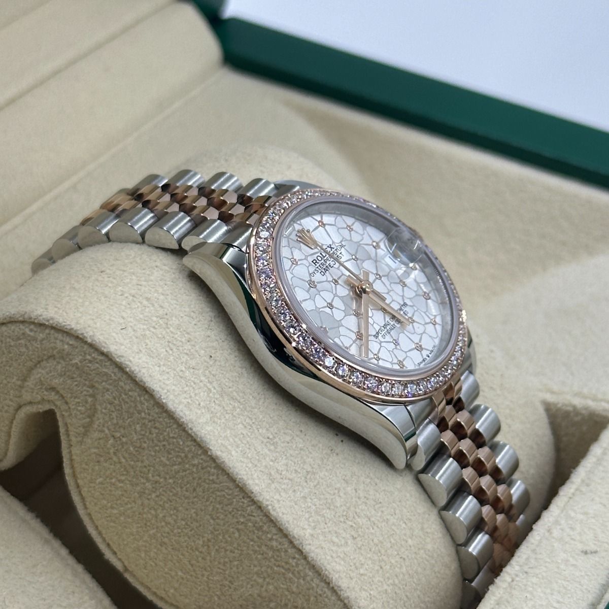 Rolex Datejust m278381-0031/0032 Silver Floral Motif Diamond Dial Diamond-Set Bezel 31mm - Image 12