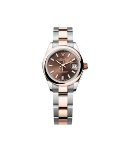 Rolex Lady-Datejust 28mm  279161 Chocolate Stick Dial, Two Tone Stainless Steel & 18K Rose Gold Oyster Bracelet Women's Watch