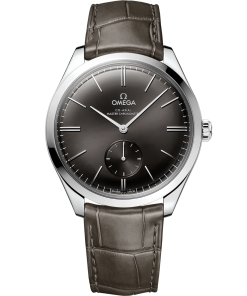 Omega De Ville Trésor 40mm Grey Dial Stainless Steel Leather Strap 435.13.40.21.06.001