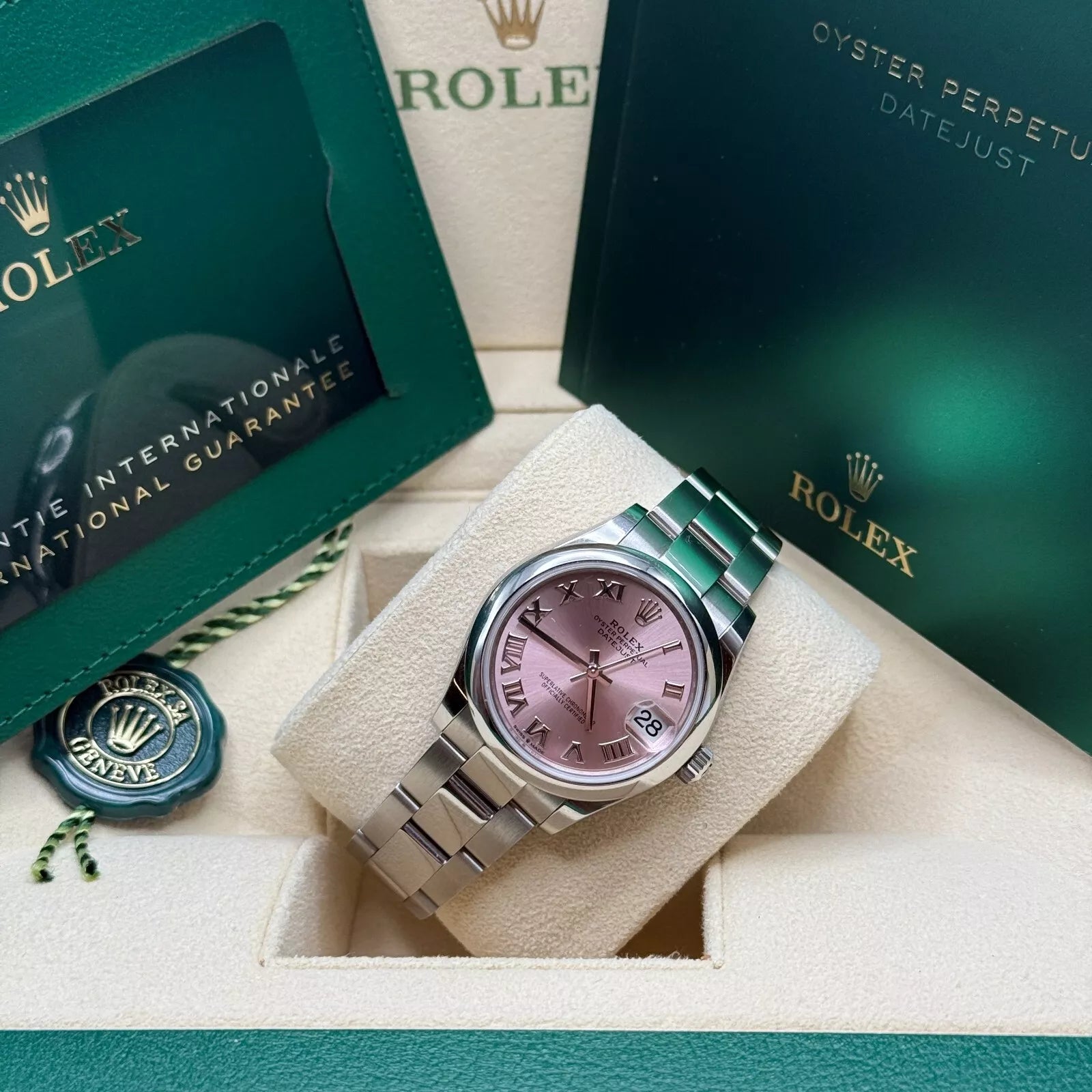 Rolex Datejust m278240-0013/0014 31mm Pink Roman Domed Bezel Oyster Oystersteel - Image 8
