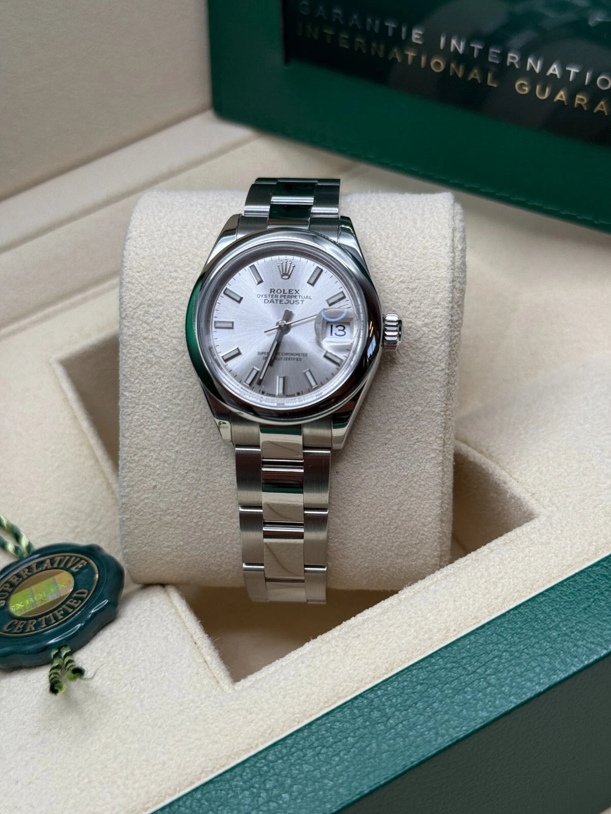 Rolex Lady-Datejust 28mm m279160 Oyster Perpetual Silver Dial Oyster Bracelet - Image 7