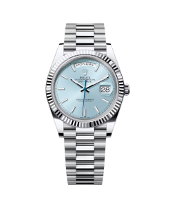 Rolex  Day-Date President 40mm Platinum Ice Blue Index Dial - 228236