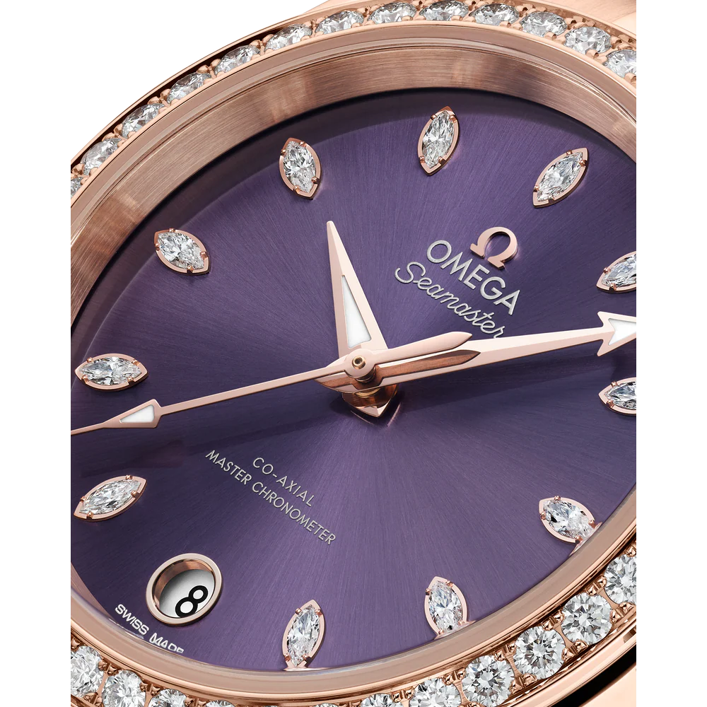 Omega Seamaster Aqua Terra Shades 34 mm Lavender Dial with Diamonds Sedna�?18k Rose Gold Bracelet 220.55.34.20.60.001 - Image 4