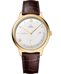 Omega De Ville Prestige 41 mm Silver Dial 18k Yellow Gold Strap 434.53.41.20.02.001