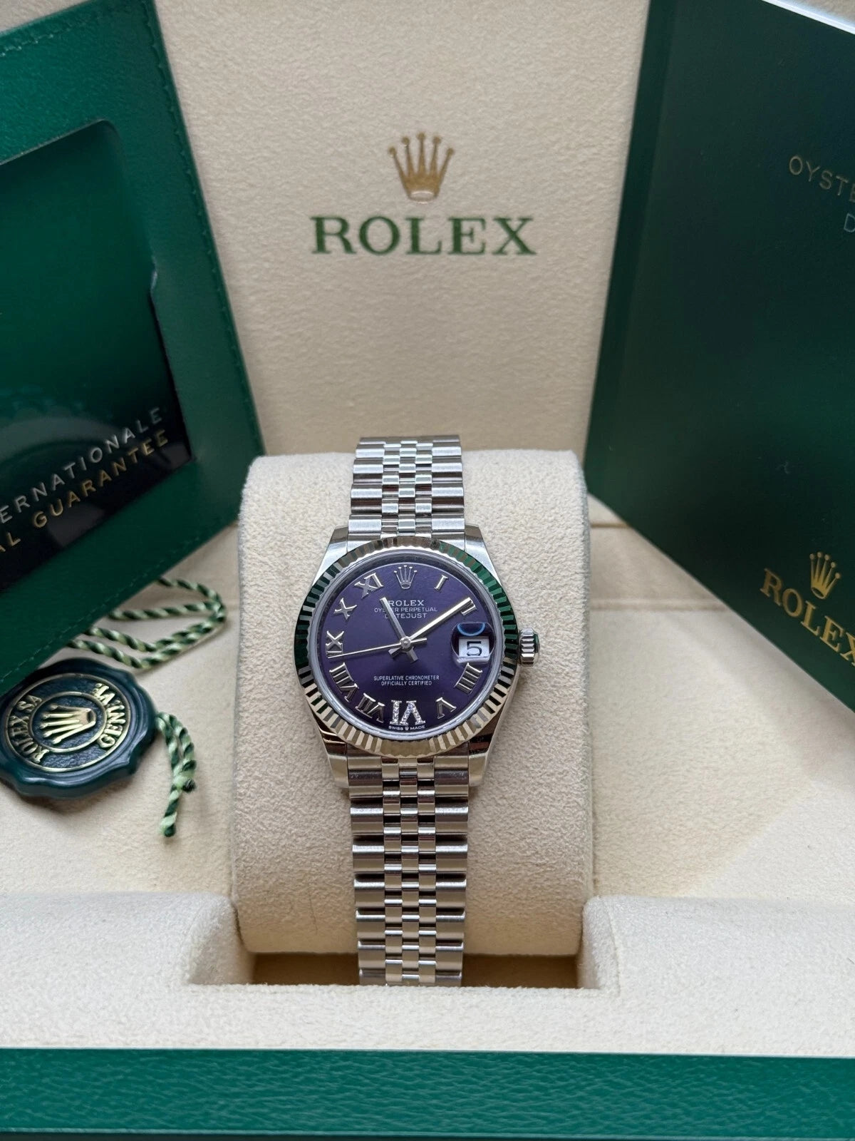 Rolex Datejust m278274-0025/0026 Aubergine 31mm Dial Oyster Watch - Image 2