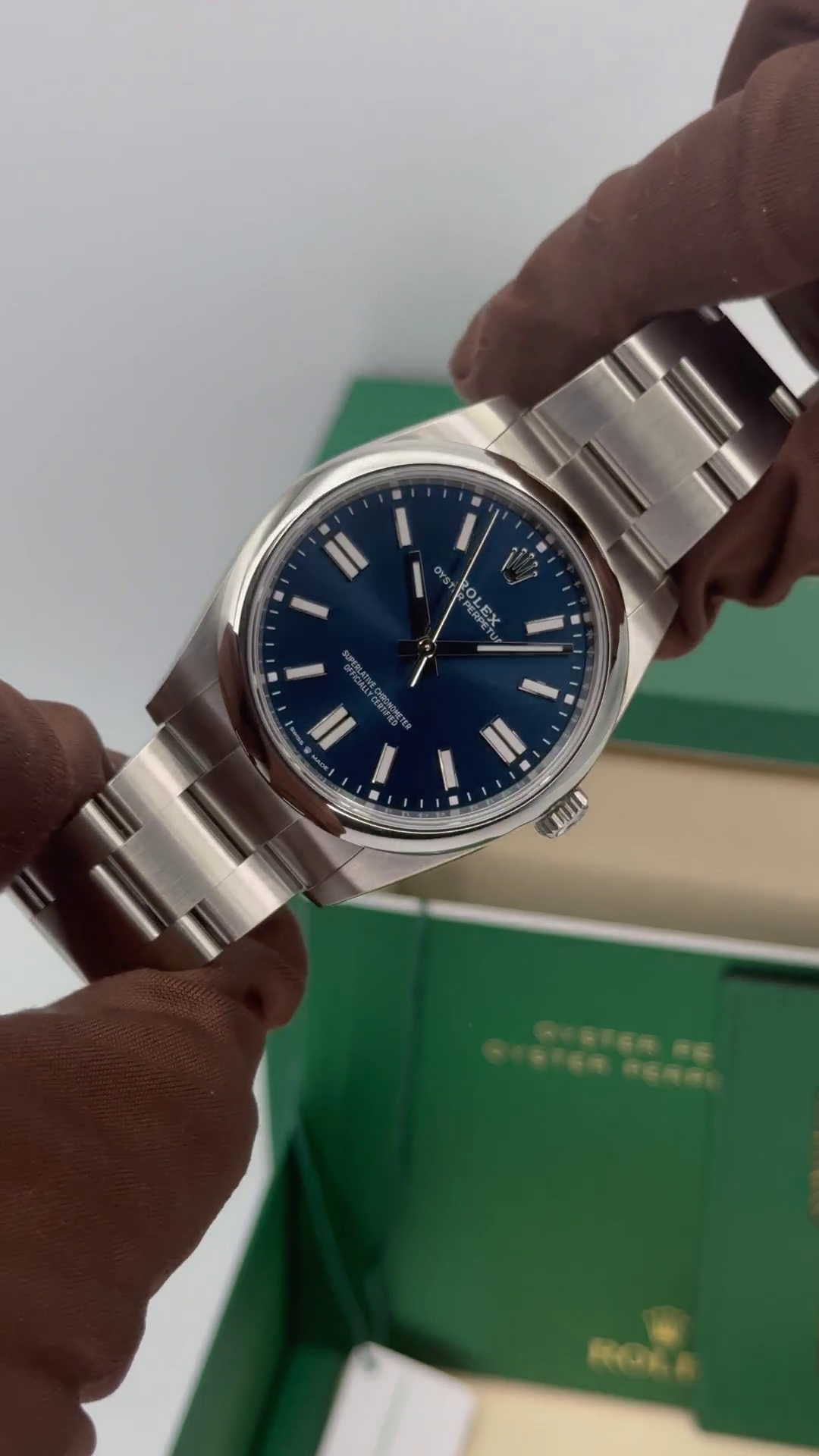 Rolex Oyster Perpetual 41mm 124300-0003 Oyster Perpetual Stainless Steel Blue Index Dial Watch - Image 11