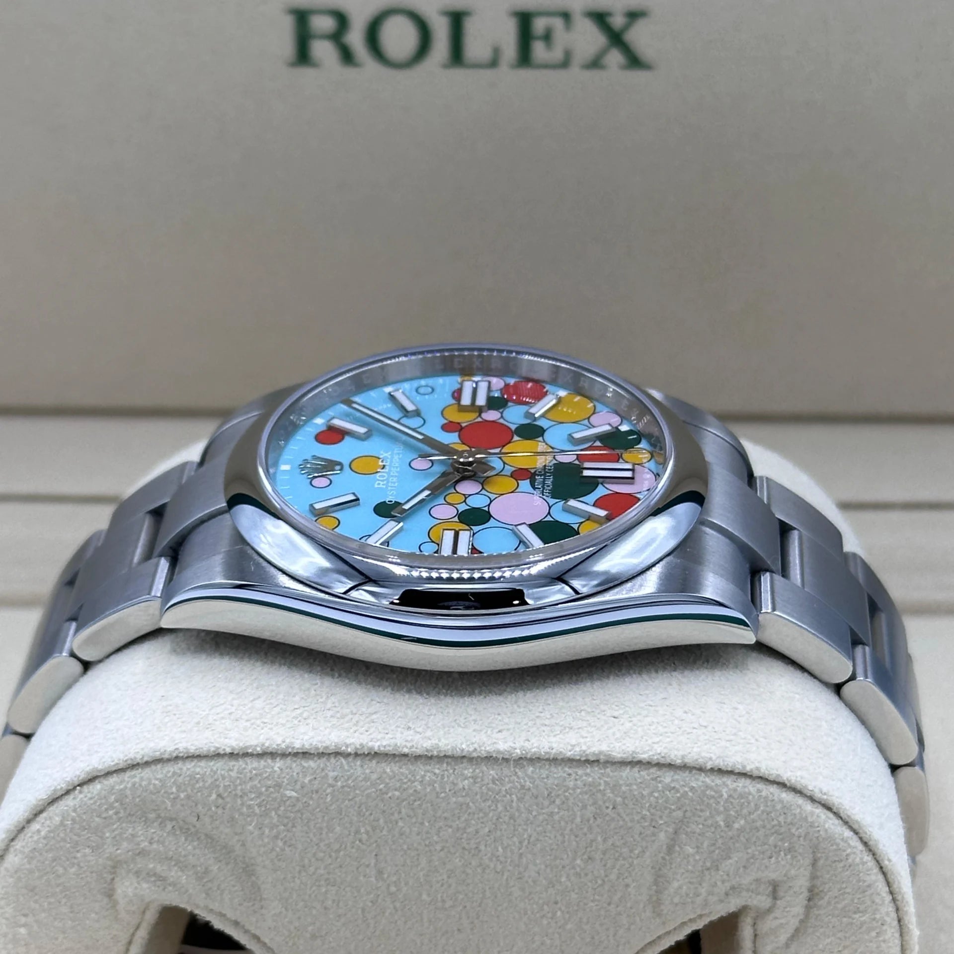 Rolex 124300-0008 Oyster Perpetual 41mm Turquoise blue Celebration Dial - Image 5