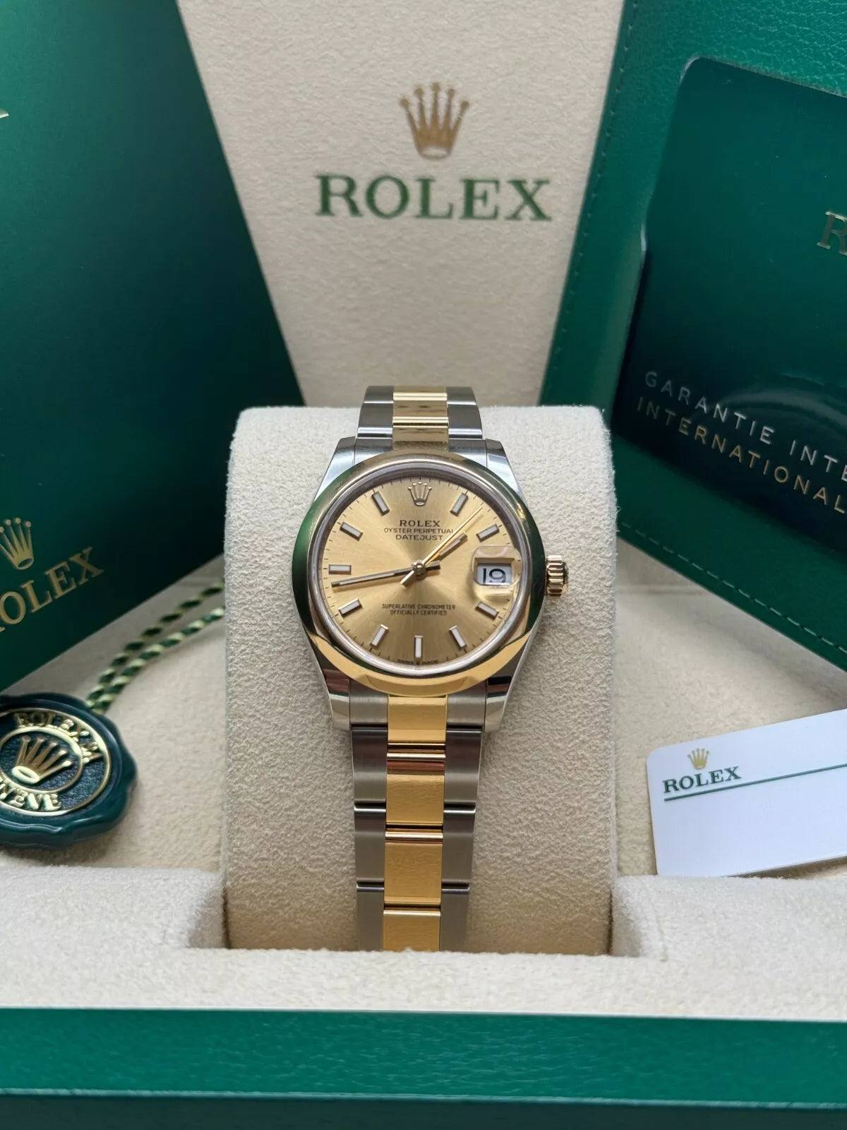 Rolex Datejust m278243-0013/0014 31mm Champagne Dial Yellow Rolesor Oyster Watch - Image 3