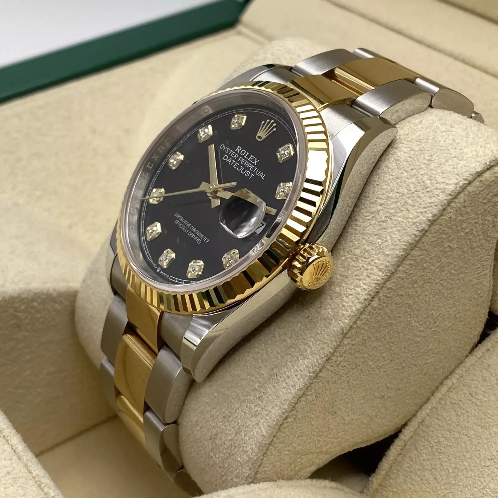 Rolex Datejust 36mm 126233 Custom Black Dial Jubilee Bracelet Watch - Image 14