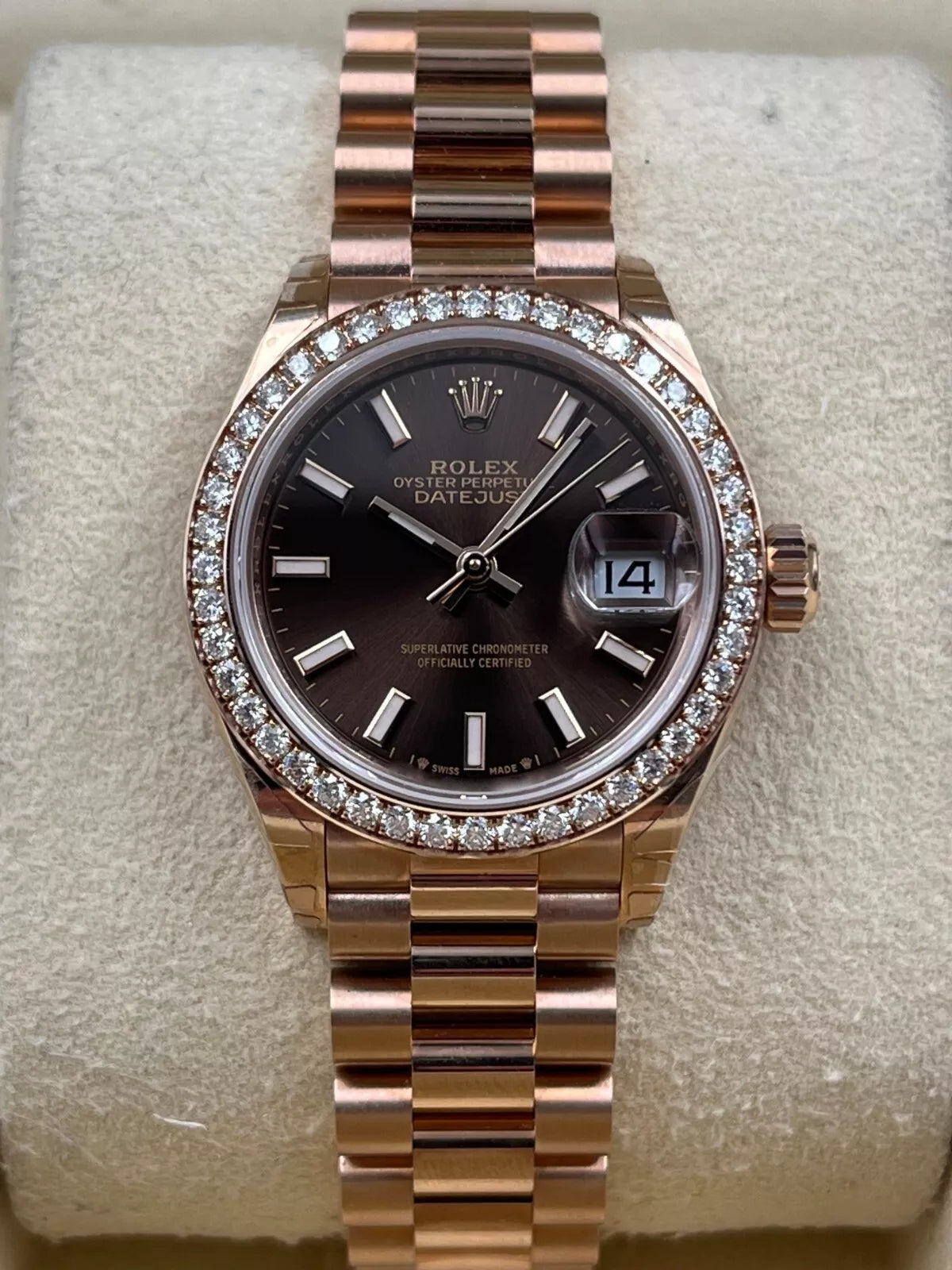 Rolex Lady-Datejust 28mm 279135RBR Chocolate Dial Jubilee Bracelet - Image 2
