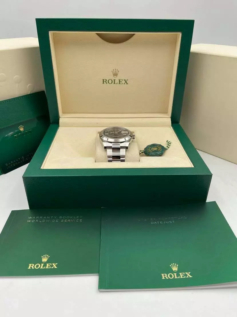 Rolex Datejust 41mm 126300 Slate Roman Oyster Stainless Steel Watch - Image 12