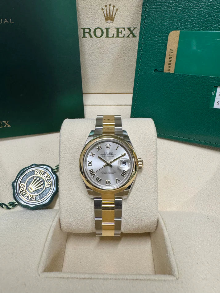 Rolex Lady-Datejust 28mm 279163 Silver Roman Dial Oyster Bracelet - Image 2