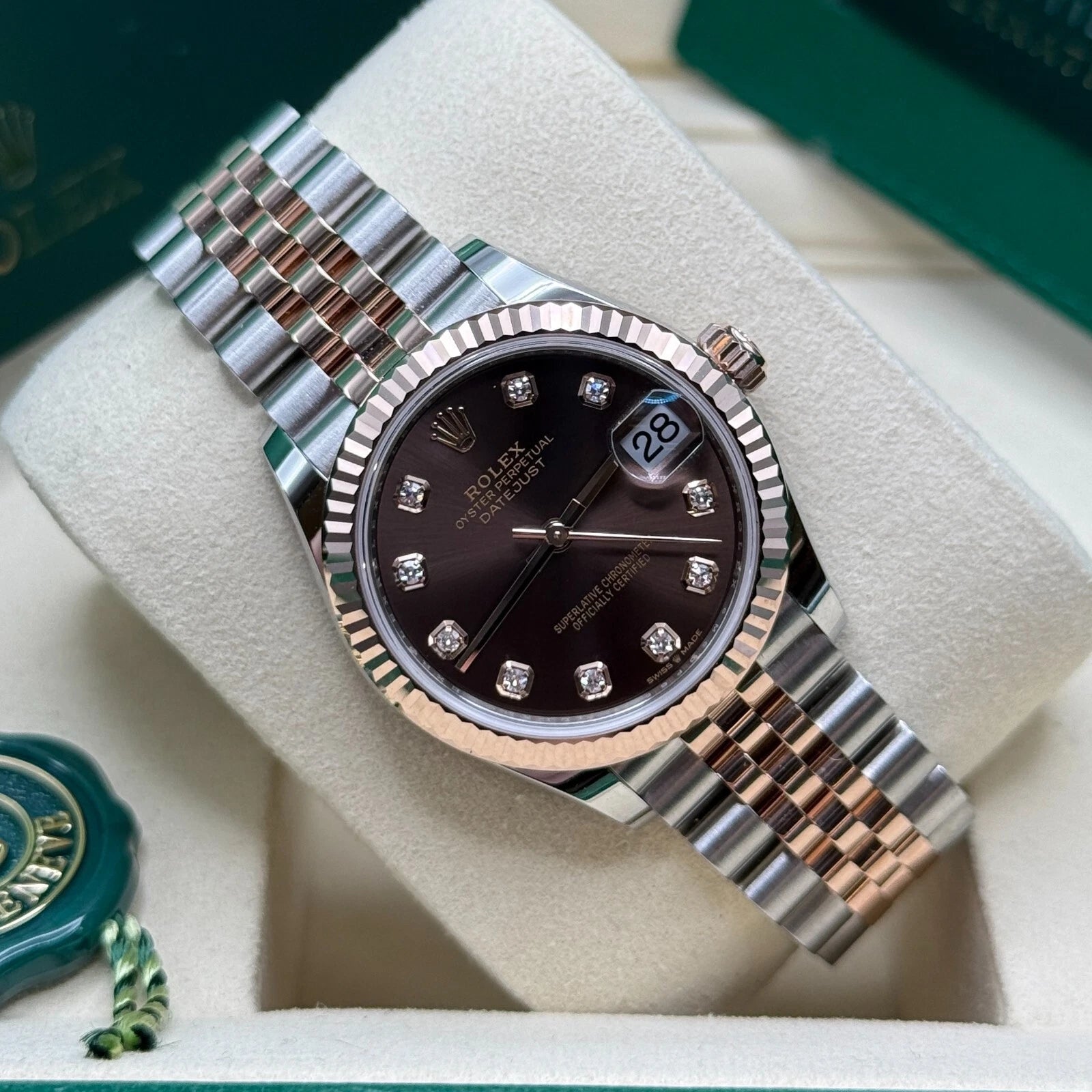 Rolex Datejust m278271-0027/0028 Chocolate 31mm Dial Oyster Bracelet Watch - Image 11