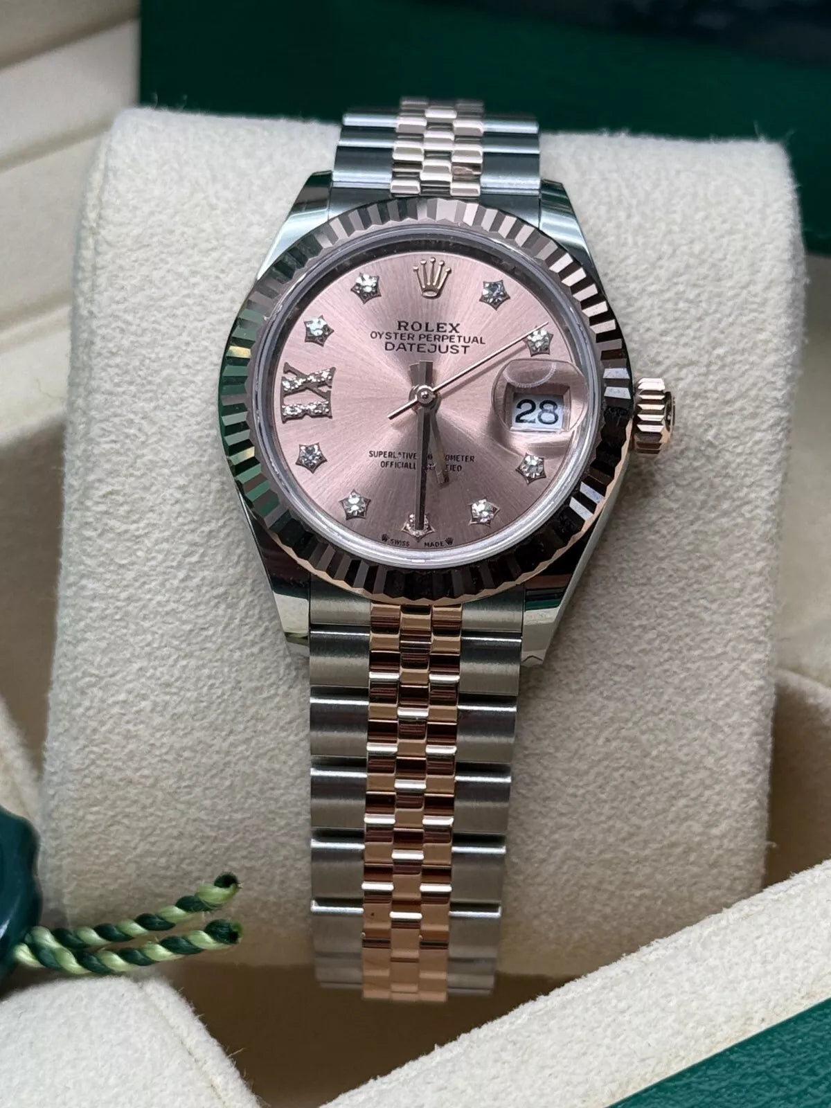 Rolex Lady-Datejust 28mm 279171 Rose-colour Diamond Set Oyster Stainless Steel and Rose Gold - Image 9