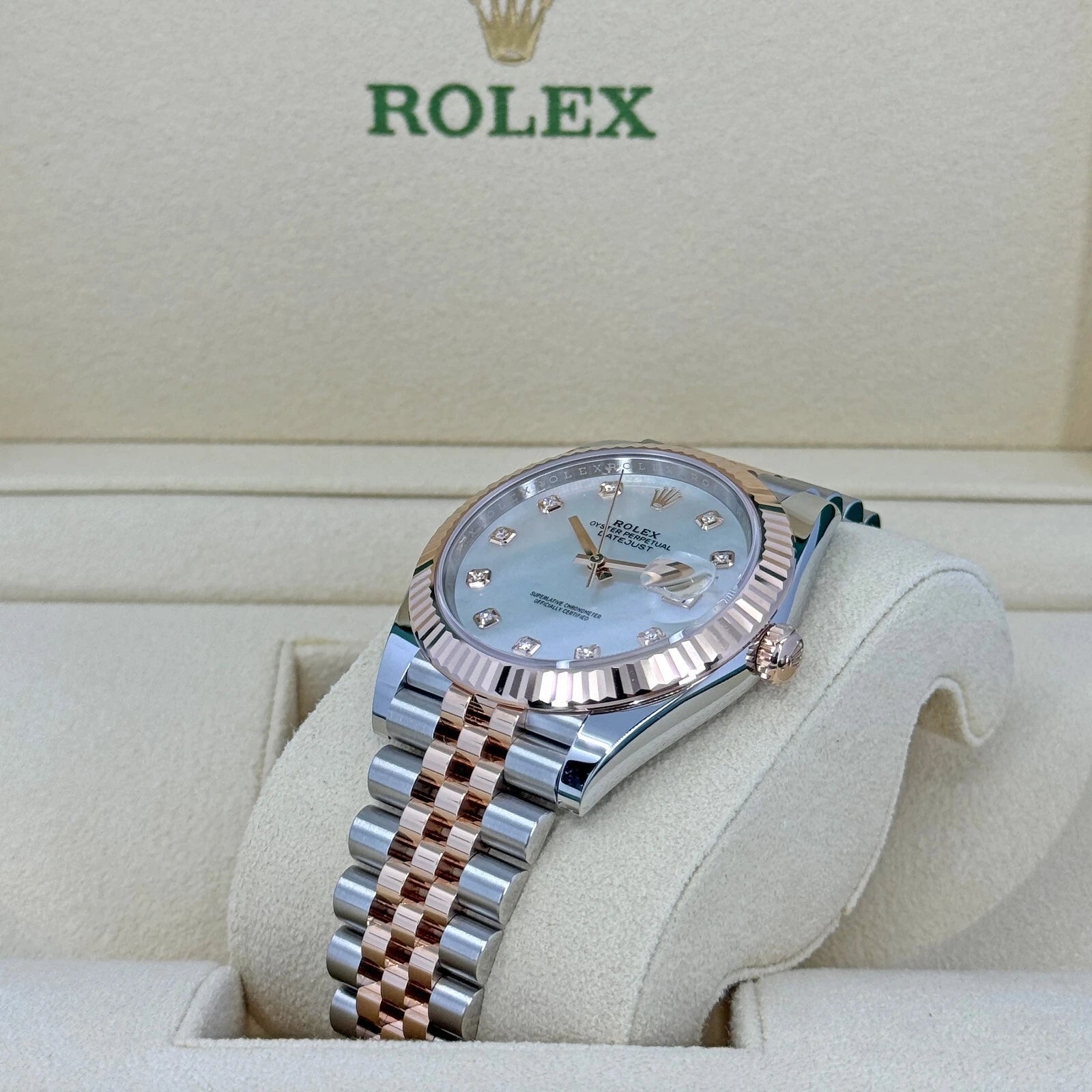 Rolex Datejust 41mm 126331 MOP Diamond Jubilee Steel and Rose Gold Watch - Image 6