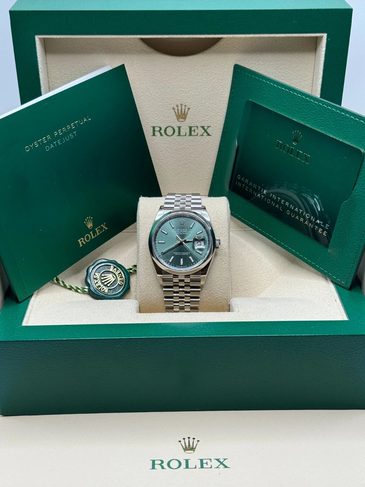 Rolex Datejust 36mm 126200 Mint Green Dial Stainless Steel Oyster Bracelet Watch - Image 16