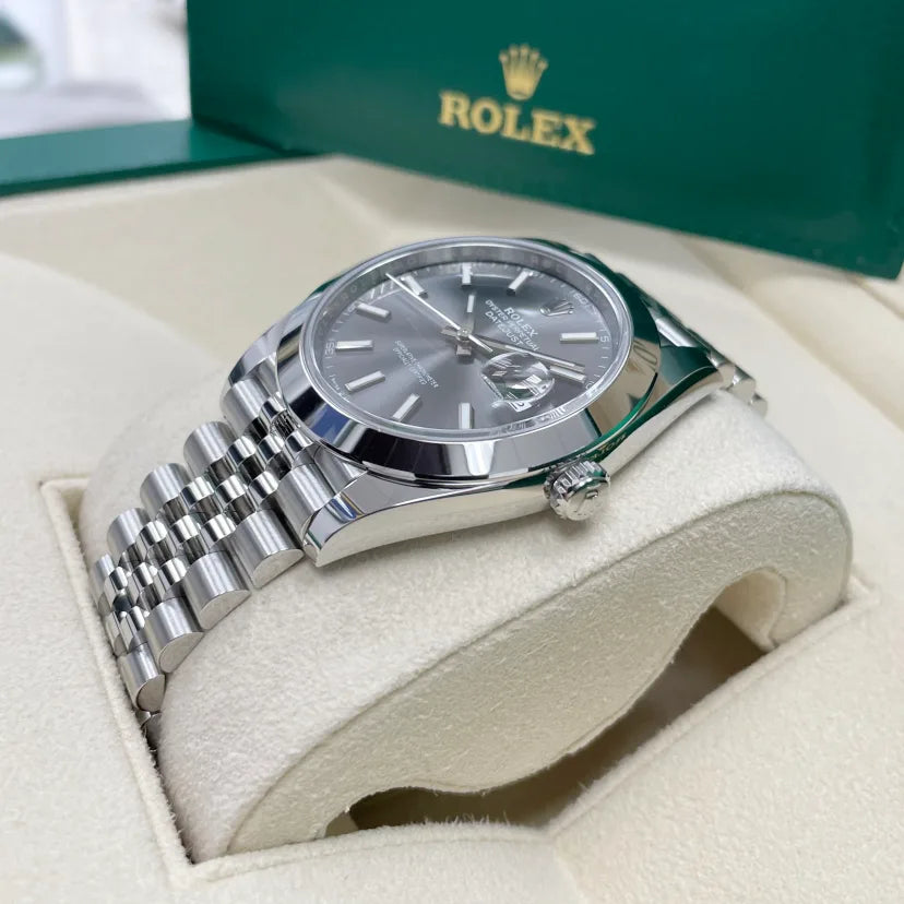 Rolex Datejust 41mm 126300 Slate Index Jubilee Stainless Steel Watch - Image 2