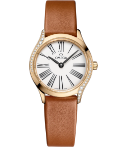 Omega De Ville Mini Trésor 26mm White Dial with Diamonds Moonshine�?18k Rose Gold Strap 428.57.26.60.04.004