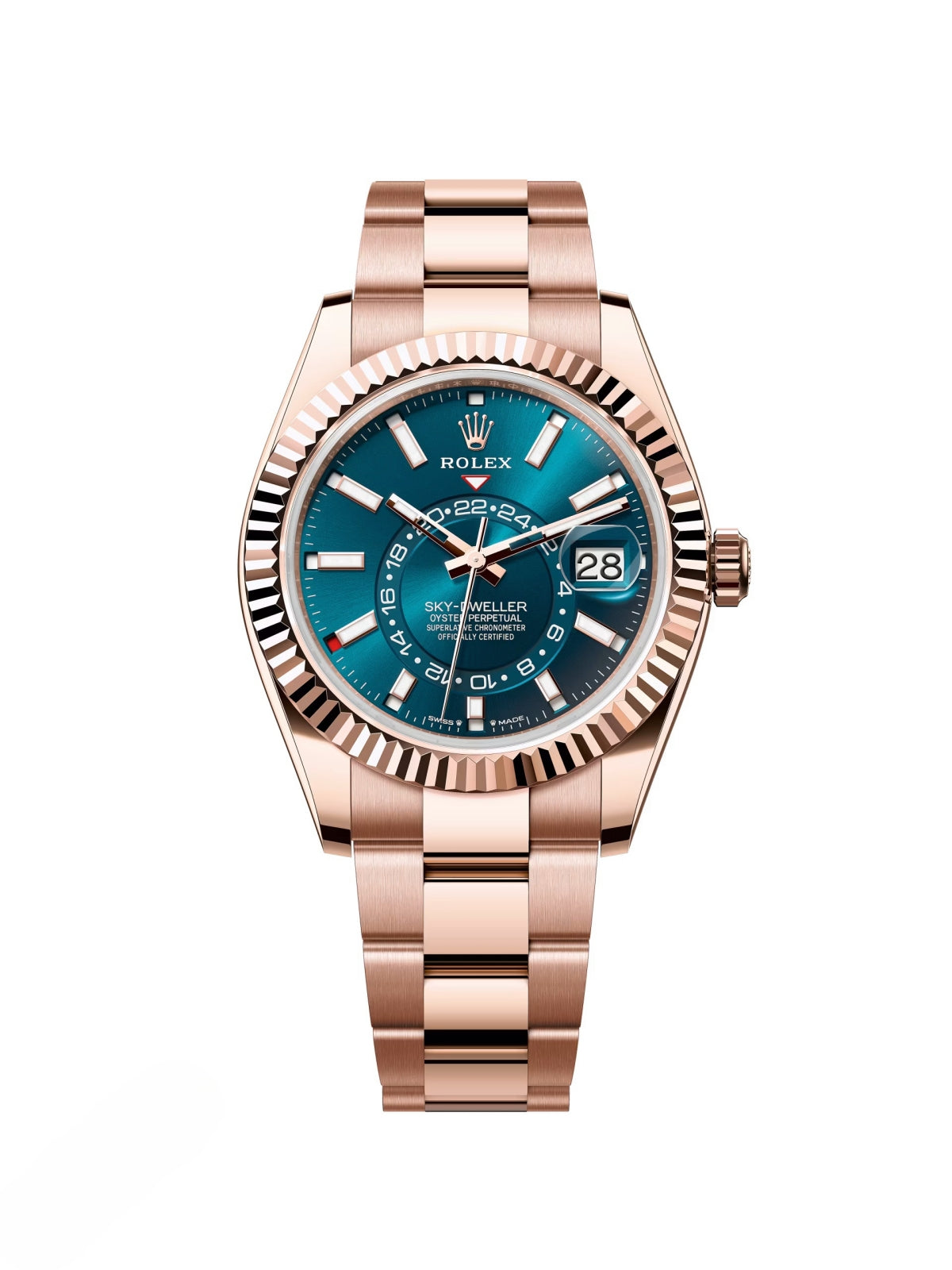 Rolex Sky-Dweller 42mm 336935-0001 Rose Gold Blue Dial Oyster