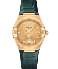 Omega Constellation Ladies' Selection 29mm yellow gold on leather strap 131.53.29.20.58.001