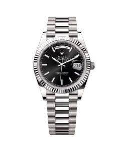 Rolex  Day-Date President 40mm White Gold Black Index Dial - 228239