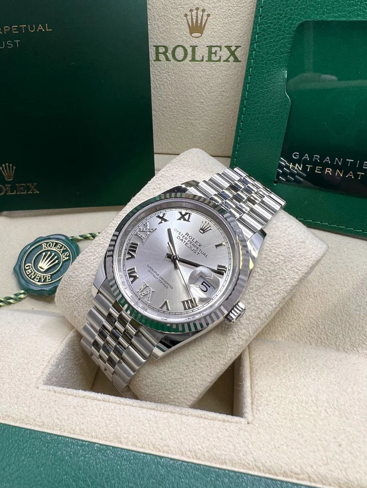 Rolex Datejust 36mm 126234 White Roman Dial Oyster Stainless Steel Mens - Image 12
