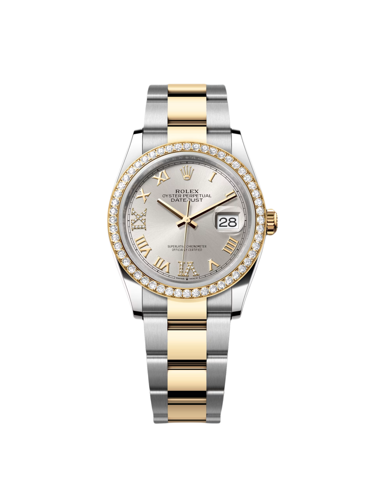 Rolex Datejust 36mm 126283 Silver Dial Diamond Bezel Jubilee Bracelet Watch - Image 2