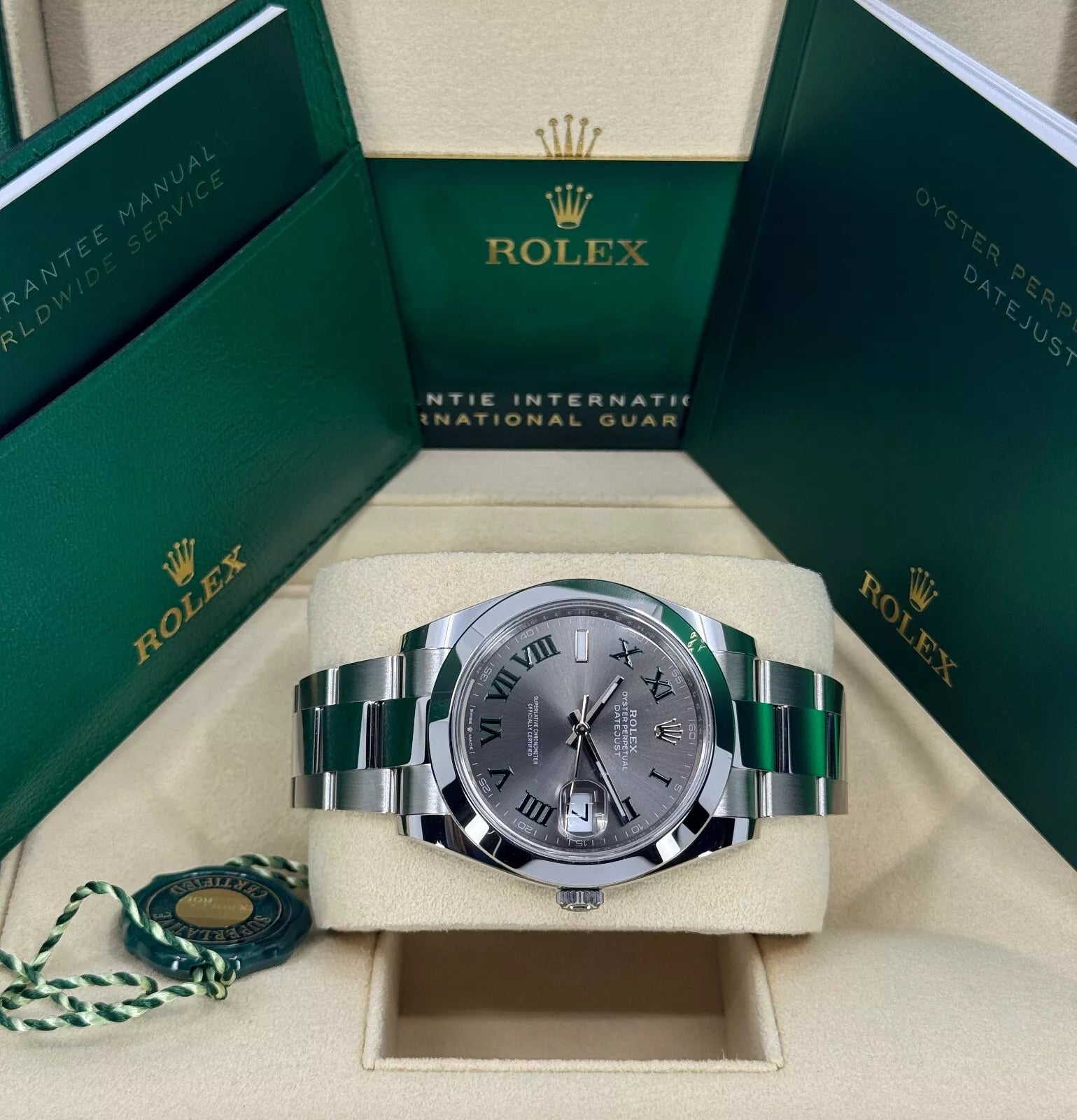 Rolex Datejust 41mm 126300 Slate Roman Oyster Stainless Steel Watch - Image 7