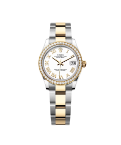 Rolex Datejust m278383RBR 31mm White Roman Dial Oyster Bracelet