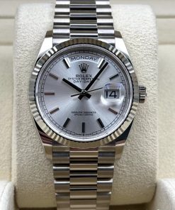 Alternative view of Rolex  Day-Date President 40mm Silver Diamonds Dial  228236-0002
