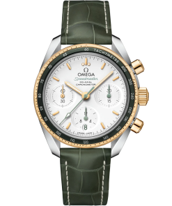 Omega Speedmaster 38 Silver Dial 38mm Stainless Steel 18k Yellow Gold Strap 324.23.38.50.02.001