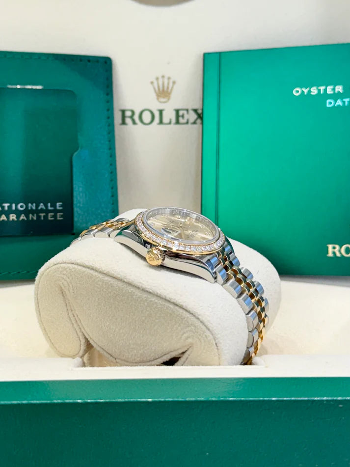 Rolex Lady-Datejust 28mm 279383RBR Champagne Diamond Dial Yellow Rolesor Oyster Bracelet - Image 5