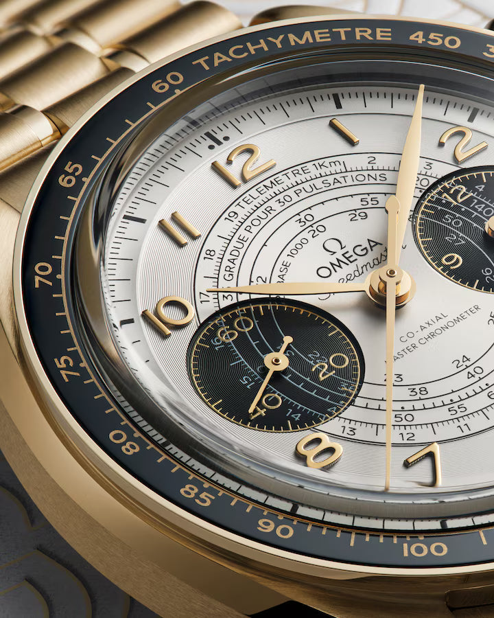 Omega Speedmaster Chronoscope Silver Dial 43mm Moonshine�?18k Rose Gold Bracelet 522.60.43.51.02.001 - Image 4