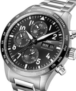 Alternative view of IWC Pilot Performance Chronograph 41mm AMG Mens Watch Black Titanium IW388304