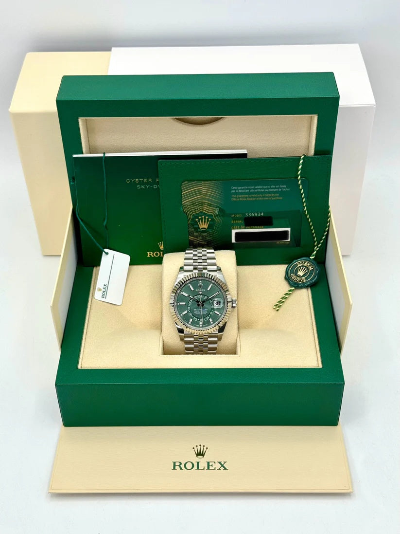 Rolex Sky-Dweller 42mm 336934-0002 Stainless Steel Green Dial Oyster - Image 6