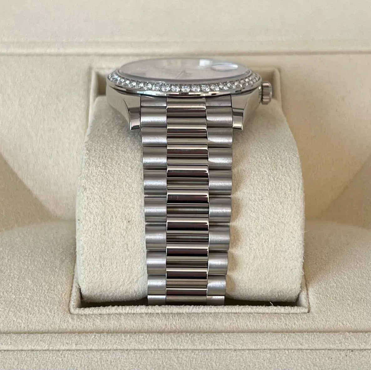 Rolex 228349RBR-0036 Day-Date 40mm 18k White Gold Paved With Diamonds Watch - Image 6