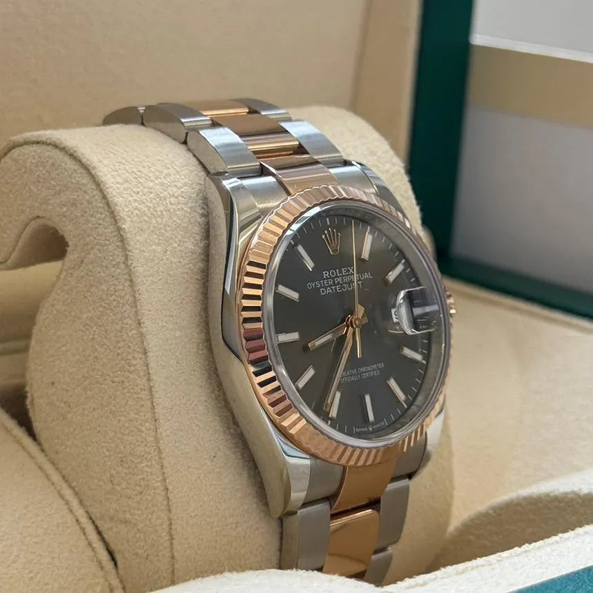 Rolex Datejust 36mm 126231 Slate/Gray Dial Oystersteel and 18K Rose gold Oyster Bracelet - Image 11