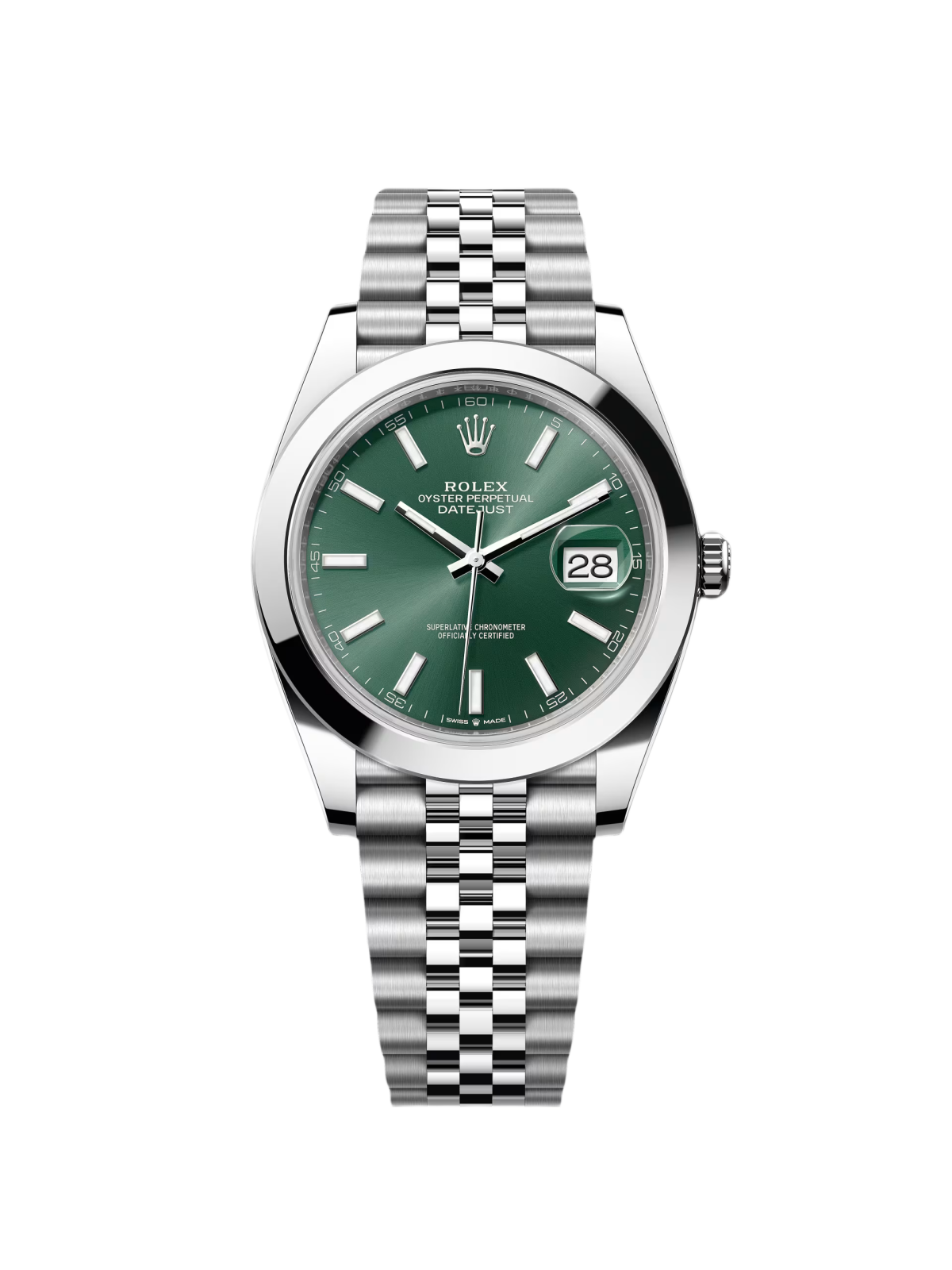 Rolex Datejust 41mm 126300 Mint Green Dial Stainless Steel Oyster Bracelet Watch - Image 7