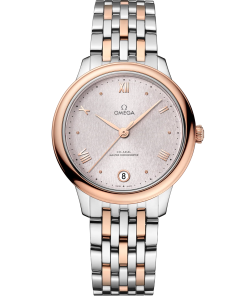 Omega De Ville Prestige 34mm Silver Dial Stainless Steel and Sedna�?18k Rose Gold Bracelet 434.20.34.20.02.003