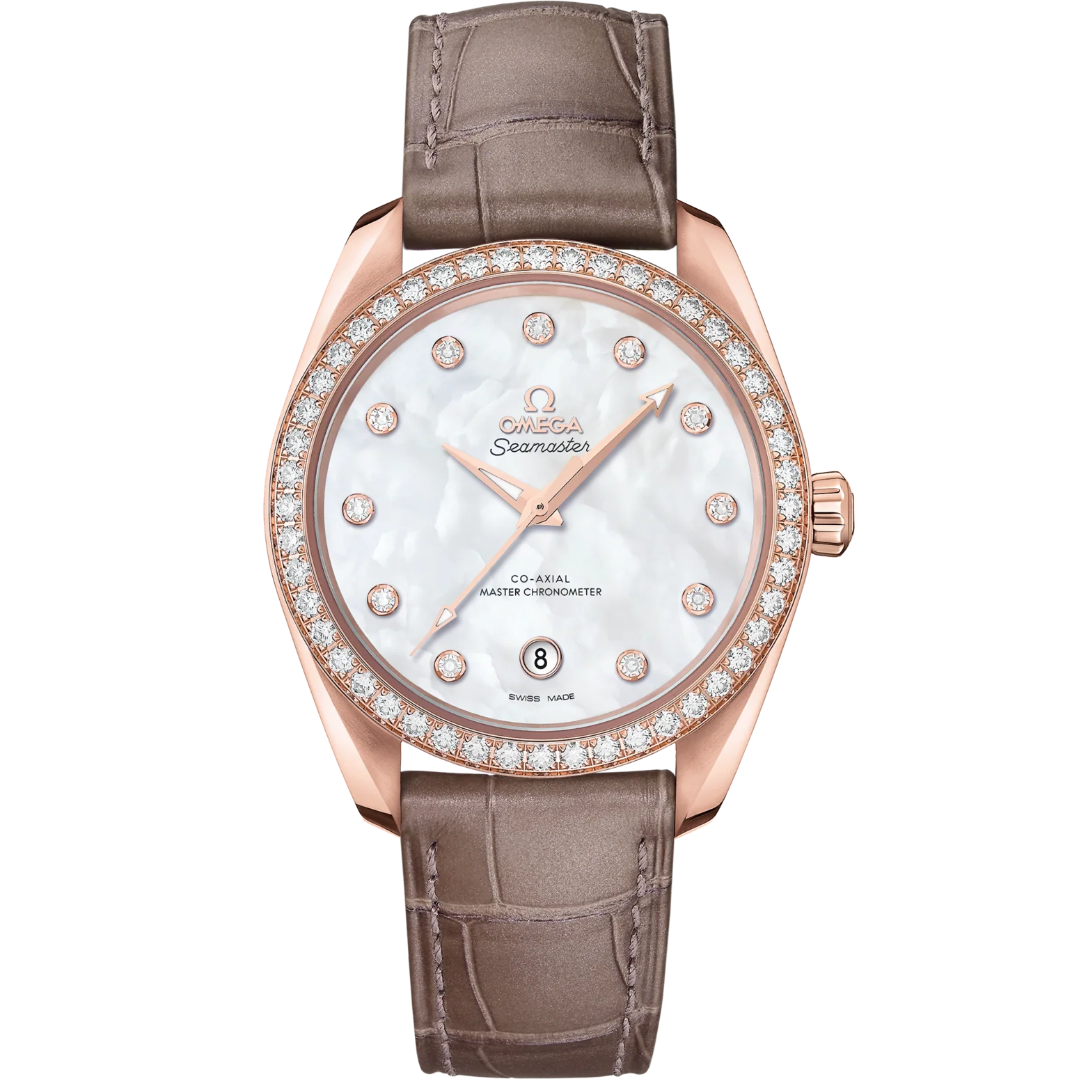 Omega Seamaster Aqua Terra 150M 38 mm White Dial Sedna�?8k Rose Gold Strap 220.58.38.20.55.001
