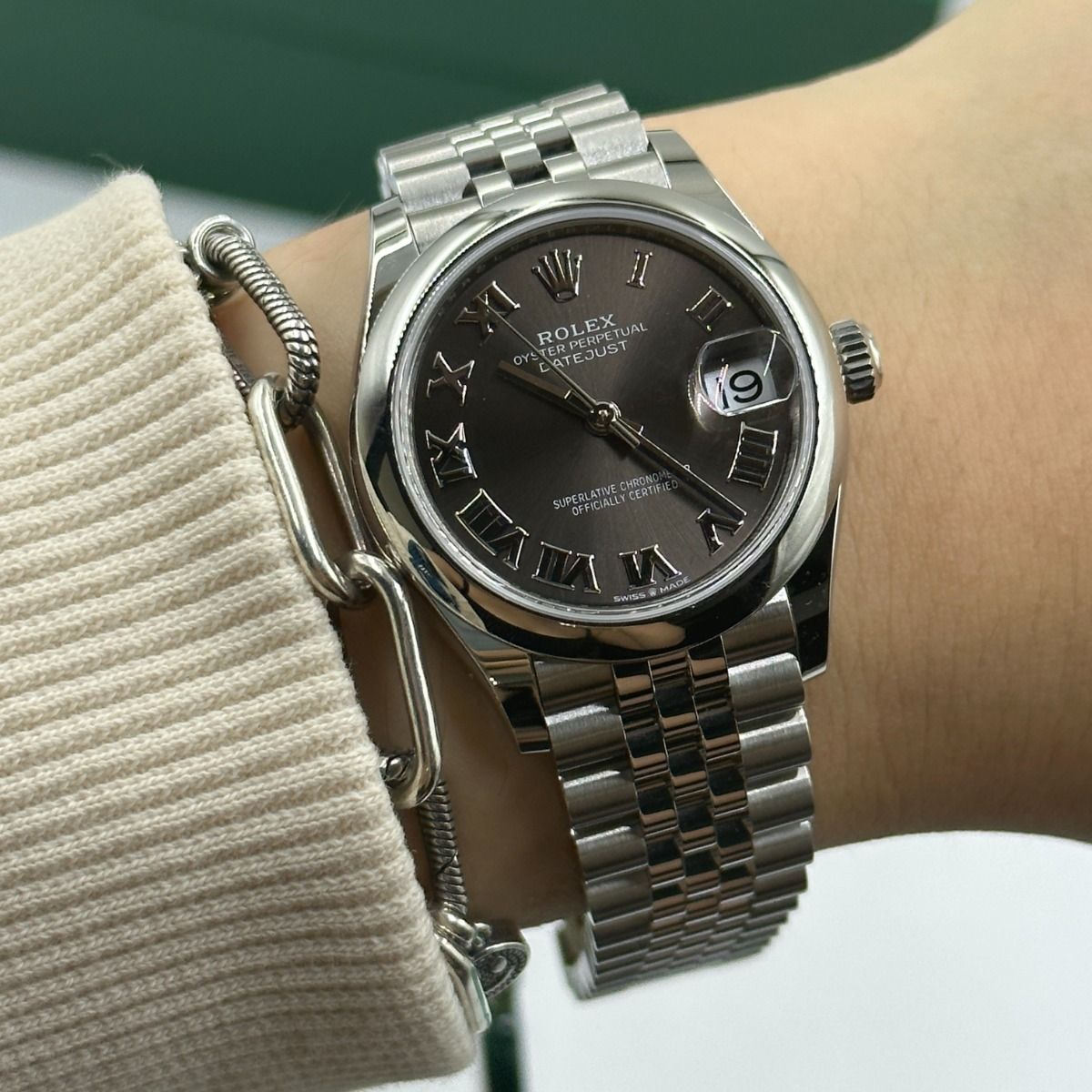 Rolex Datejust m278240-0015/0016 31mm Dark Grey Roman Domed Bezel Oyster Oystersteel - Image 14