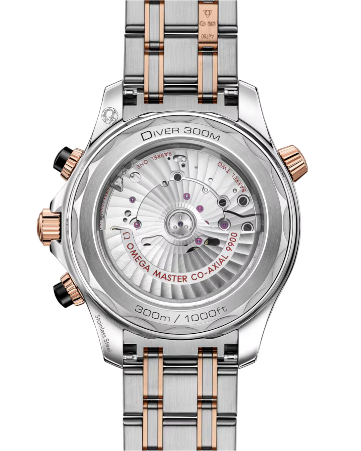 Omega Seamaster Diver 300M 44mm Black Dial Stainless Steel and Sedna�?18k Rose Gold Bracelet 210.20.44.51.01.001 - Image 6