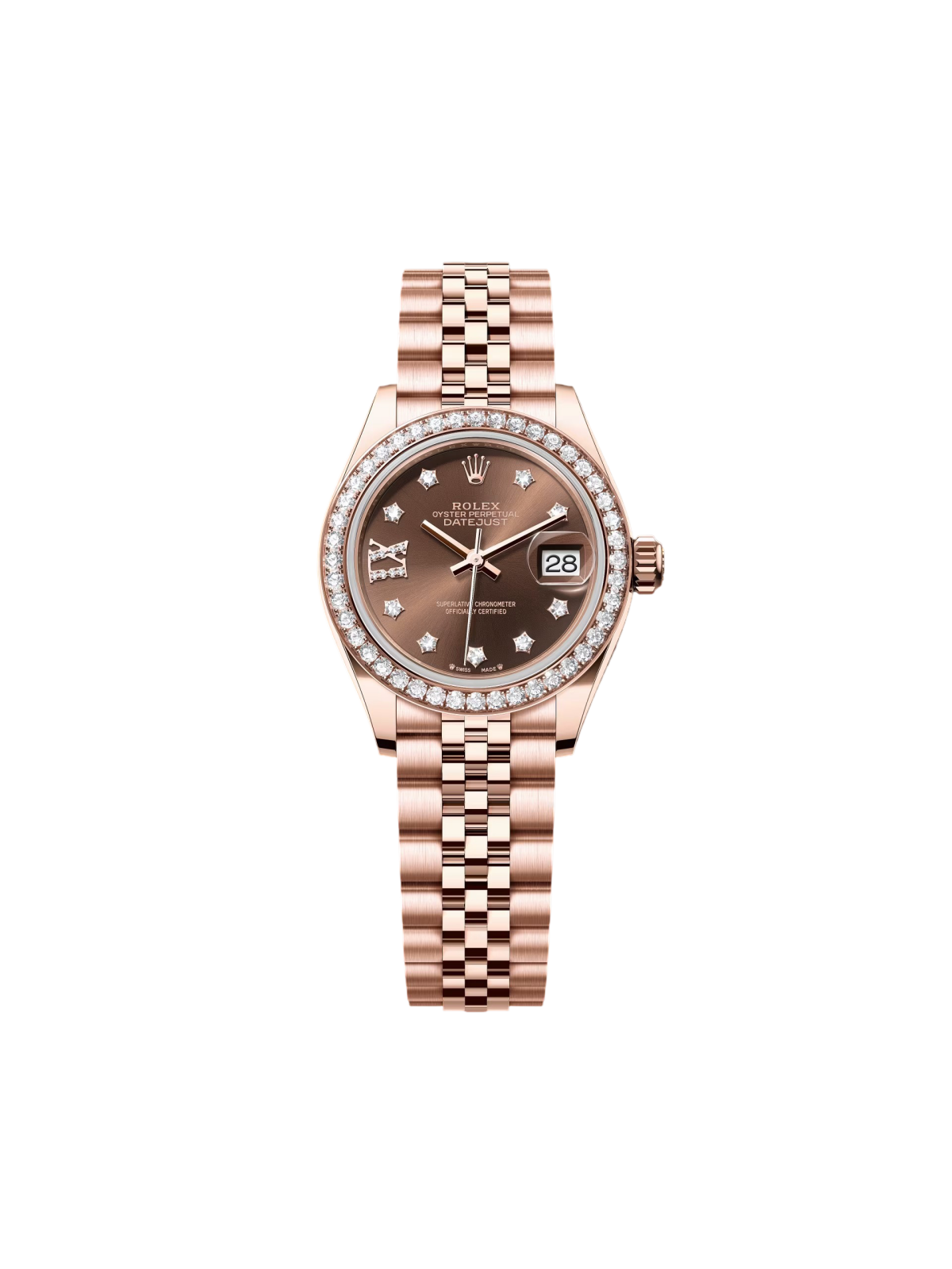 Rolex Lady-Datejust 28mm 279135RBR Chocolate Diamond Dial Jubilee Bracelet - Image 8