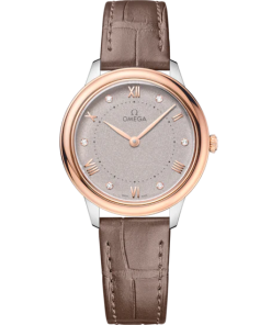 Omega De Ville Prestige 30 mm Silver Dial with Diamonds Stainless Steel and Sedna�?18k Rose Gold Strap 434.23.30.60.52.001